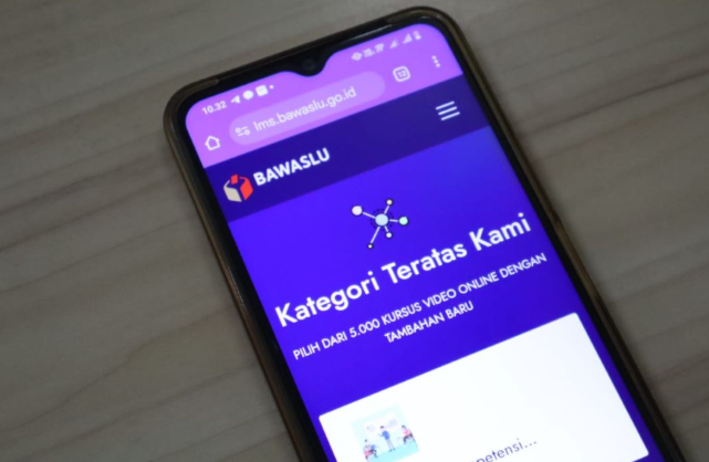 Ilustrasi cara akses LMS Bawaslu RI