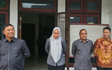 apel rutin Senin dipimpin oleh Anggota Bawaslu Kabupaten Indragiri Hulu, M. Lukman Said, M.Hum.