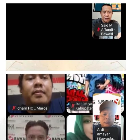 Bawaslu INHU Pada saay mengikuti Peningkatan Kompetensi Pengelola Data Indeks Kerawanan Pemilu 2026 kamis 27/10/2026