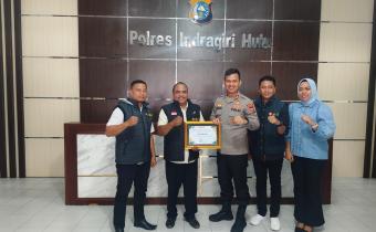 Ketua dan anggota Bawaslu INHU saat silaturrahmi dengan Polres Indragiri Hulu