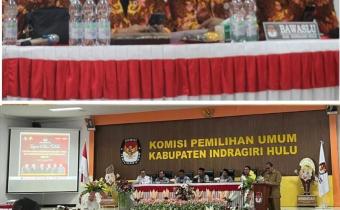 Ketua dan Anggota Bawaslu INHU saat Hadiri Rapat Pleno Penetapan Paslon Bupati dan Wakil Bupati Terpilih tahun 2024