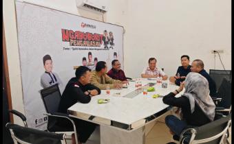 Ketua dan anggota Bawaslu INHU Pada saat Menerima KPU INHU  Koordinasi Terkait Data Pemilih Berkelanjutan Jelang Pleno PDPB