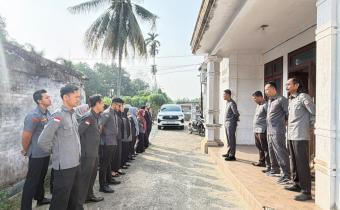 Apel Senin 10 Agustus 2026 di Kantor Bawaslu INHU dengan Pembina Apel Anggota Bawaslu INHU Dwi Apriansyah Indra,SE.,.MM