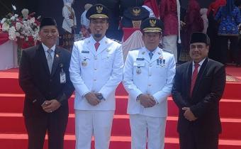 Ketua Bawaslu INHU saat Hadiri Upacara HUT ke-81 Kemerdekaan RI di RTH Rengat 17/08/2026